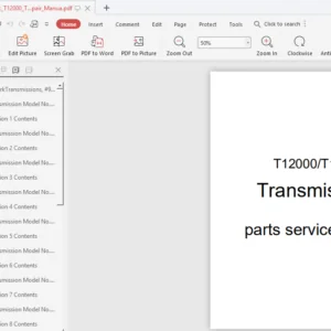 Clark T12000 T18000 Transmissions Parts Service Repair Manual - PDF DOWNLOAD