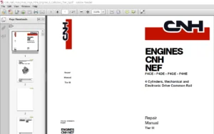 Cnh Nef F4ce F4de F4ge F4he Engines 4 Cylinders Tier 3 Service Repair Manual - DOWNLOAD