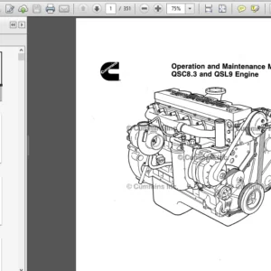 Cummins Qsc8 3 Qsl9 Engine Operation Maintenance Manual - PDF Download