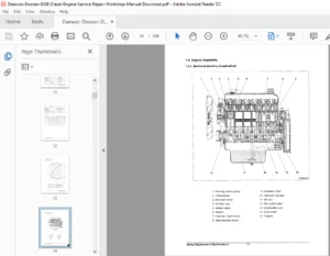 Daewoo Doosan DL08 Diesel Engine Service Repair Workshop Manual - PDF Download