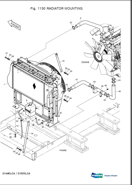 Daewoo Doosan Dx480lca Dx500lca Crawler Excavator Service Parts Catalogue Manual - Image 3