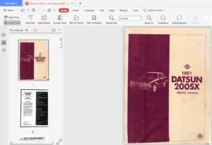 Datsun 200sx 1981 All Service Repair Manual - PDF DOWNLOAD