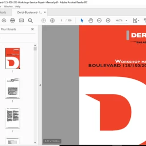 Derbi Boulevard 125 150 200 Workshop Service Repair Manual - PDF Download