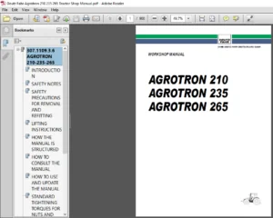 Deutz Fahr Agrotron 210 235 265 Tractor Service Repair Manual - PDF Download