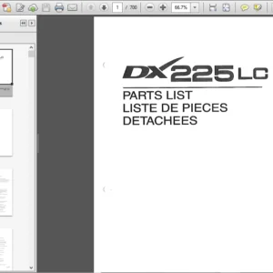 Doosan Daewoo Dx225lc Excavator Workshop Parts Manual - PDF DOWNLOAD