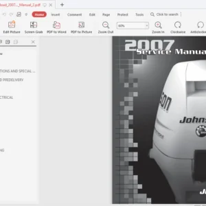 2007 Johnson Evinrude 2.5 HP 4-Stroke Outboards Service Repair Workshop Manual - PDF Download
