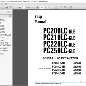 Komatsu Pc200 210 220 250lc 6le Excavator Manual - PDF - Download