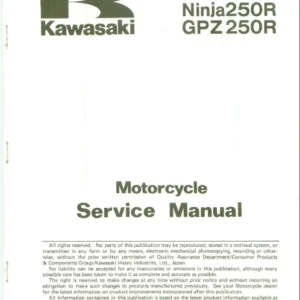 Kawasaki El250 El 250 Eliminator 250hs Service Repair Workshop Manual - PDF Download
