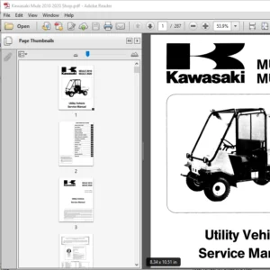 Kawasaki KAF540 KAF 540 Mule 2010 2020 2030 Service Repair Workshop Manual - Download