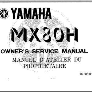 Yamaha MX80 MX 80 Service Repair Workshop Manual - PDF Download