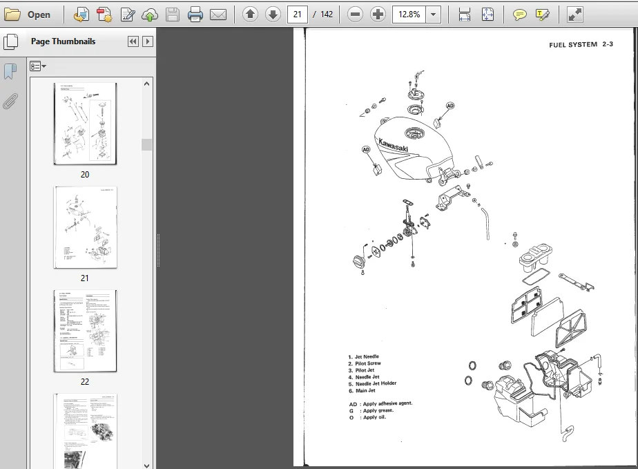 Kawasaki ZZR250 ZZ R250 ZZR 250 EX250 Motorcycle 1986-2002 Service Repair Workshop Manual - PDF Download - Image 4