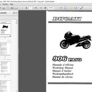 Ducati 906 Paso 1988-1991 Workshop Repair Service Manual - PDF Download