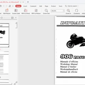 Ducati 906 Paso 1988 -1991 Workshop Service Repair Manual - PDF DOWNLOAD