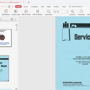 Farmall H Hv Service Manual Gss 5032 Tractor Repair Book - PDF Downlaod