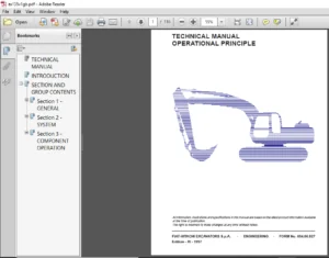 Fiat Hitachi EX135 Excavator (3 Manual Set) Shop Manual + Technical Manual +Troubleshooting Manual - PDF DOWNLOAD
