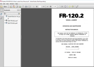 Fiatallis FR120 FR120 2 Wheel Loader Shop Manual - PDF DOWNLOAD