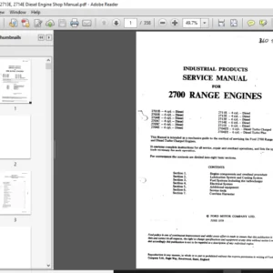 Ford 2712E, 2713E, 2714E Diesel Engine Service Repair Manual - PDF Download