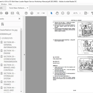 Ford New Holland Ls120 Ls125 Skid Steer Loader Repair Service Workshop Manual - PDF Download