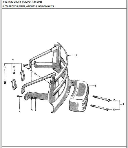 Ford 3400 3 Cylinder Utility Tractor Illustrated Component List Manual - PDF Download - Image 2