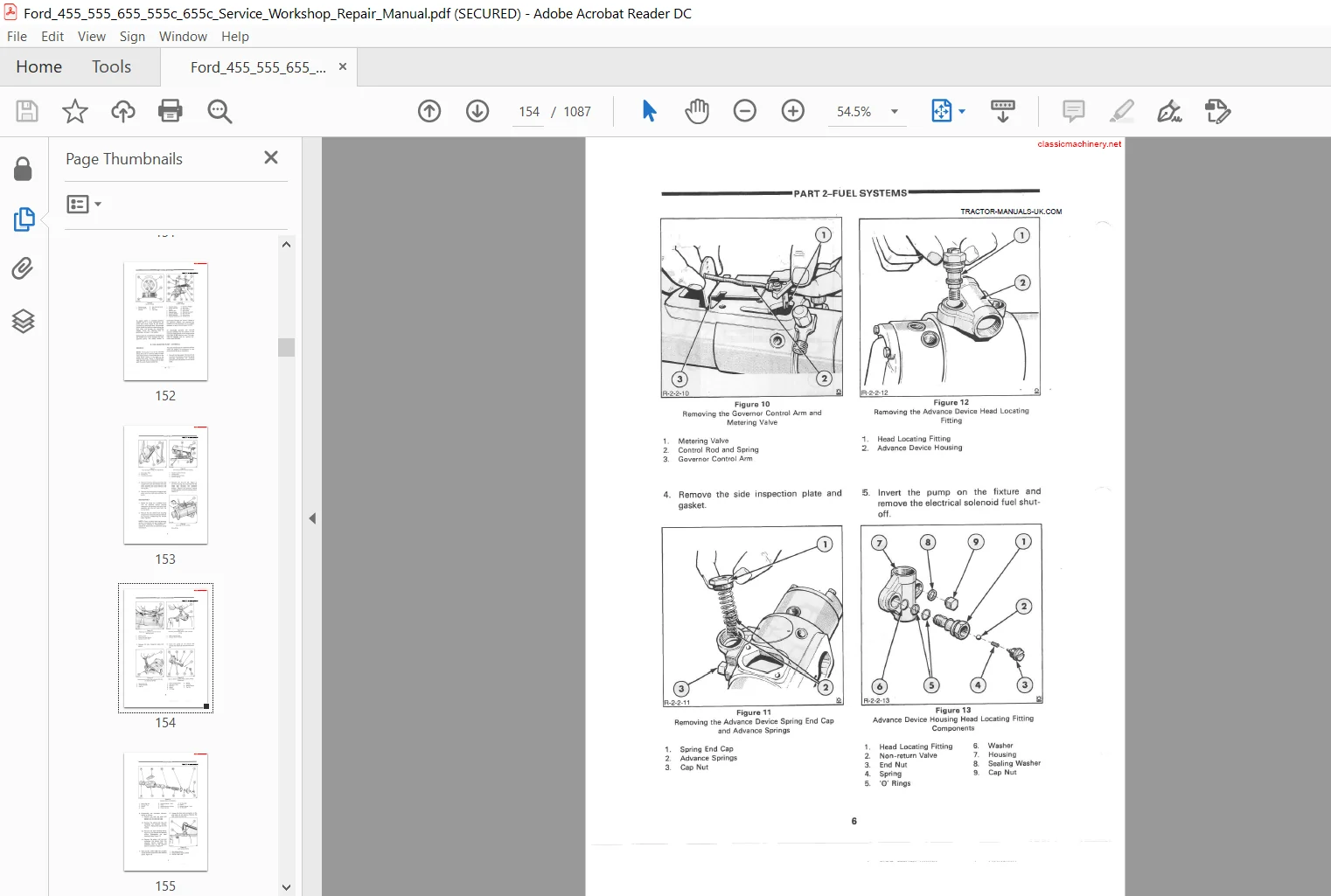 Ford 455 555 655 555c 655c Loader Backhoe Tractor Service Repair Manual - PDF Download - Image 3