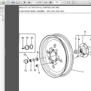 Ford 4610 Tractor Parts List Manual - PDF DOWNLOAD