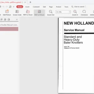 Ford New Holland Baler Knotters Workshop Service Repair Manual - PDF Download