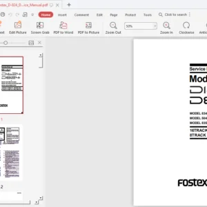 Fostex D-824 D-1624 8 & 16 Track Recorder Service Manual - PDF DOWNLOAD