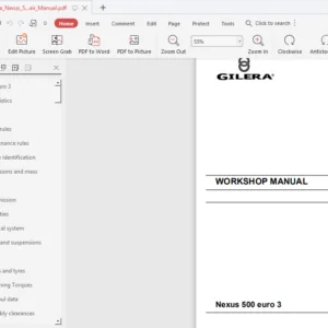 Gilera Nexus 500 2005 - 2006 Full Service Repair Manual - PDF DOWNLOAD