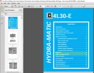 Gm 4l30 e 4l430e Hydra matic Gearbox Transmission Service Repair Workshop Manual - PDF Download