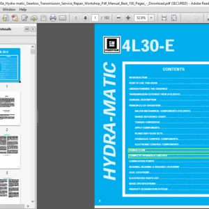 Gm 4l30 e 4l430e Hydra matic Gearbox Transmission Service Repair Workshop Manual - PDF Download