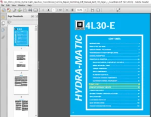 Gm 4l30 e 4l430e Hydra matic Gearbox Transmission Service Repair Workshop Manual - PDF DOWNLOAD