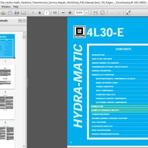 Gm 4l30 e 4l430e Hydra matic Gearbox Transmission Service Repair Workshop Manual - PDF DOWNLOAD