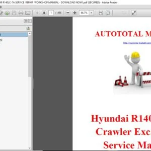 HYUNDAI CRAWLER EXCAVATOR R140LC-7A SERVICE REPAIR WORKSHOP MANUAL - DOWNLOAD NOW!!