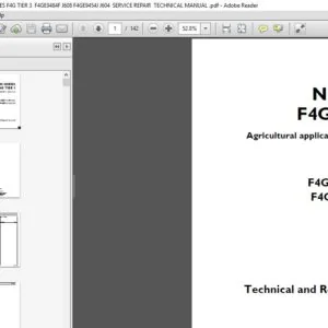 HYUNDAI F4GE ENGINE N SERIES F4G TIER 3 F4GE9484F J608 F4GE9454J J604 SERVICE TECHNICAL MANUAL - PDF DOWNLOAD