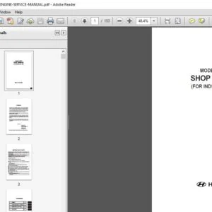 HYUNDAI L4GC Industrial Engine SERVICE WORKSHOP MANUAL - PDF DOWNLOAD !!