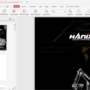 Hanix H36C Mini Excavator Service and Parts Manual - PDF Download