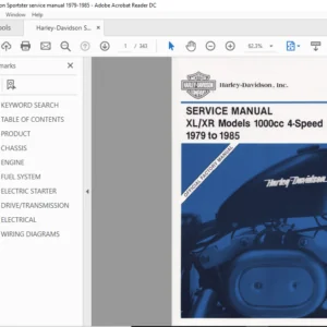Harley Davidson Sportster Models Service Manual Repair 1979-1985 Xlch Xlh Xls - PDF Download