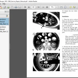 Harley Davidson FXDB STURGIS 1991-1998 Service Repair Manual - PDF Download