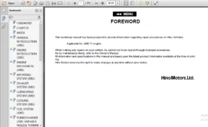 Hino J08e t1 Engine Service Manual - PDF Download