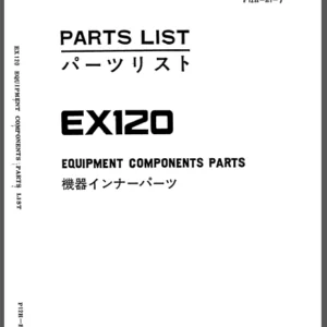 Hitachi Ex120 Equipment Component Parts Manual SN 15001 Up - PDF DOWNLOAD