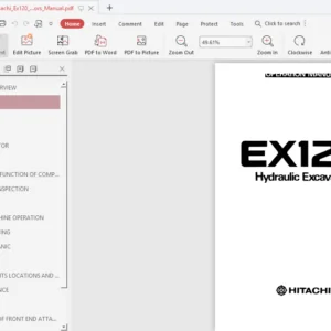 Hitachi Ex120 Operators Manual - PDF DOWNLOAD