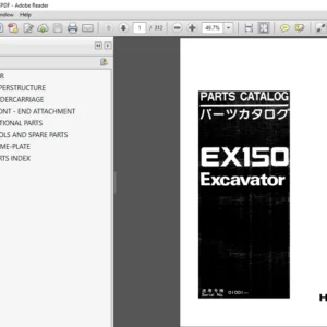 Hitachi Ex150 Parts Manual - PDF DOWNLOAD