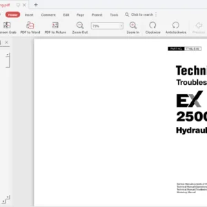 Hitachi Ex2500-6 Hydraulic Excavator Service Manual - PDF DOWNLOAD