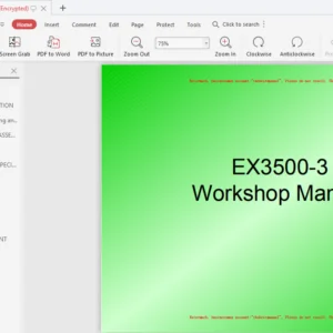 Hitachi Ex3500-3 Excavator Service Repair Manual Instant - PDF Download