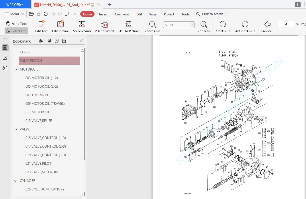 Hitachi Ex40u Excavator Equipment Components Parts Catalog Manual Serial Number 000101 And Up - PDF DOWNLOAD - Image 2