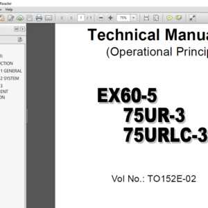 Hitachi Ex60-5 Ex75ur-3 Ex75urlc-3 Excavator Service Manual - PDF DOWNLOAD