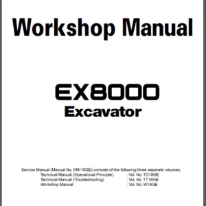Hitachi Ex8000 Excavator Service Manual - PDF DOWNLOAD
