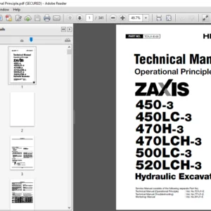 Hitachi Zaxis 450 3 450lc 3 470h 3 470lch 3 Excavator Service Repair Manual Wsrm - PDF DOWNLOAD