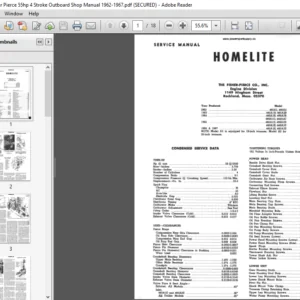 Homelite Fisher Pierce 55hp 4 Stroke Outboard Shop Manual 1962 - 1967 - PDF DOWNLOAD