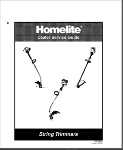 Homelite string trimmer repair manual covers 100 different models - PDF DOWNLOAD